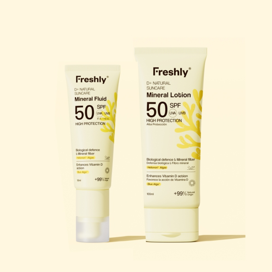 Pack de Proteção Solar Natural para Rosto e Corpo SPF 50 - Freshly