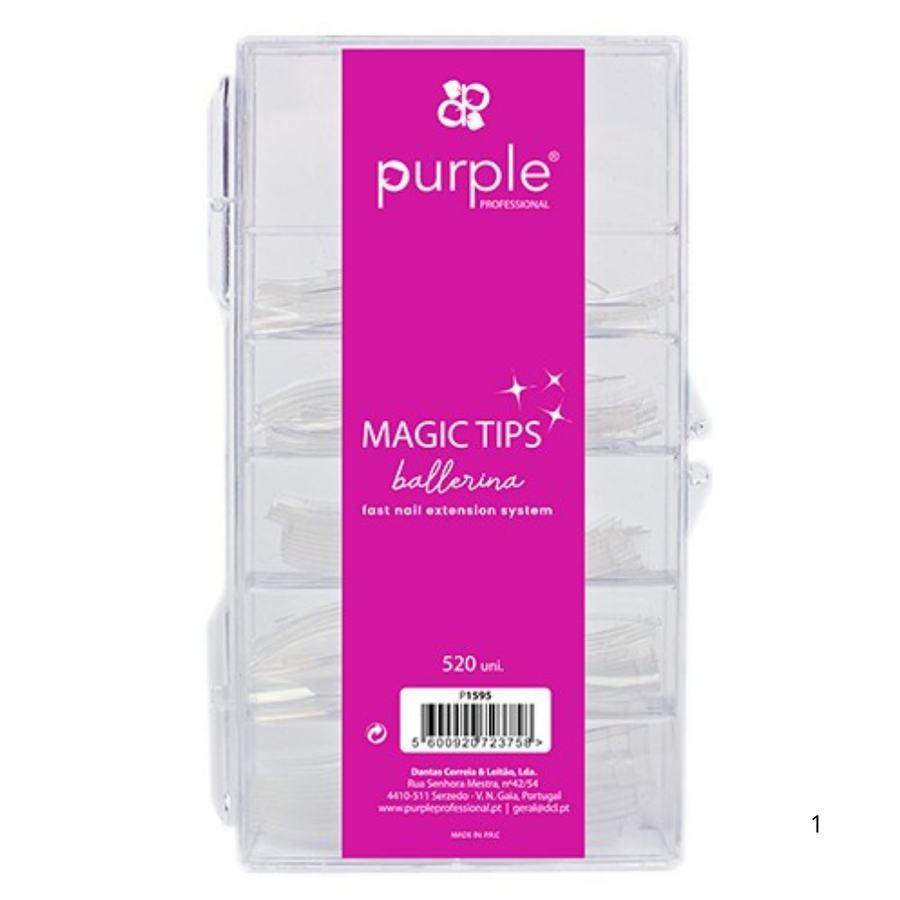 Purple - Magic Gel Tips Press on Ballerina