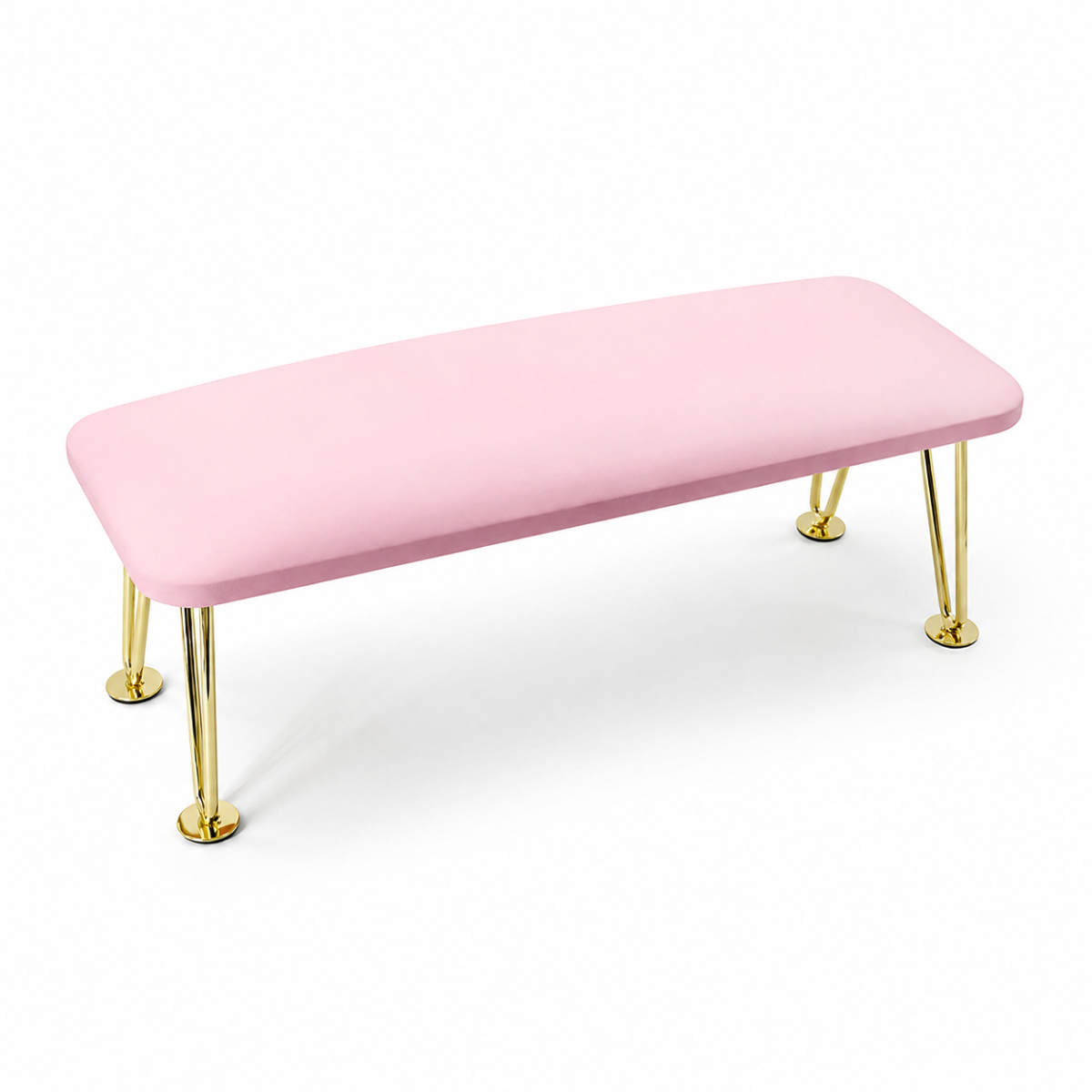 poio de Braço para Manicure em Rosa e Dourado