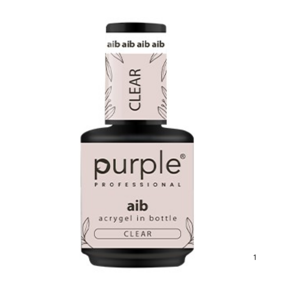 Purple Professional AIB Acrygel in a Bottle Clear P261 15ml