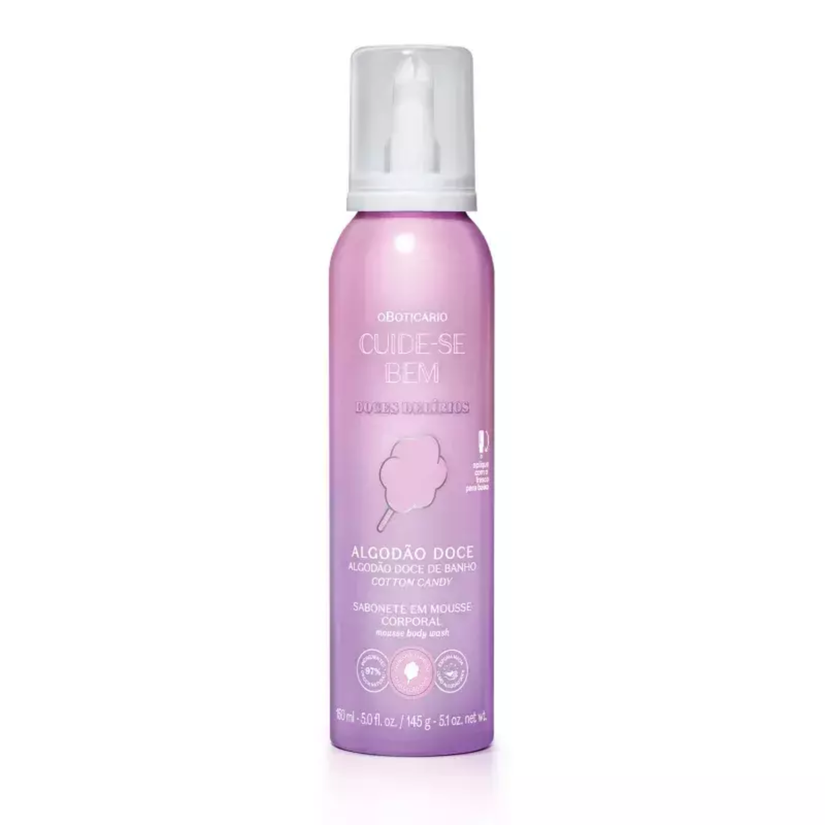 Mousse de Banho Cuide-se Bem Algodão Doce 150ml - Oboticario