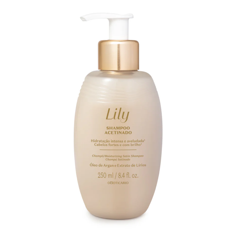 O Boticário Lily shampoo acetinado 250 ml para cabelo