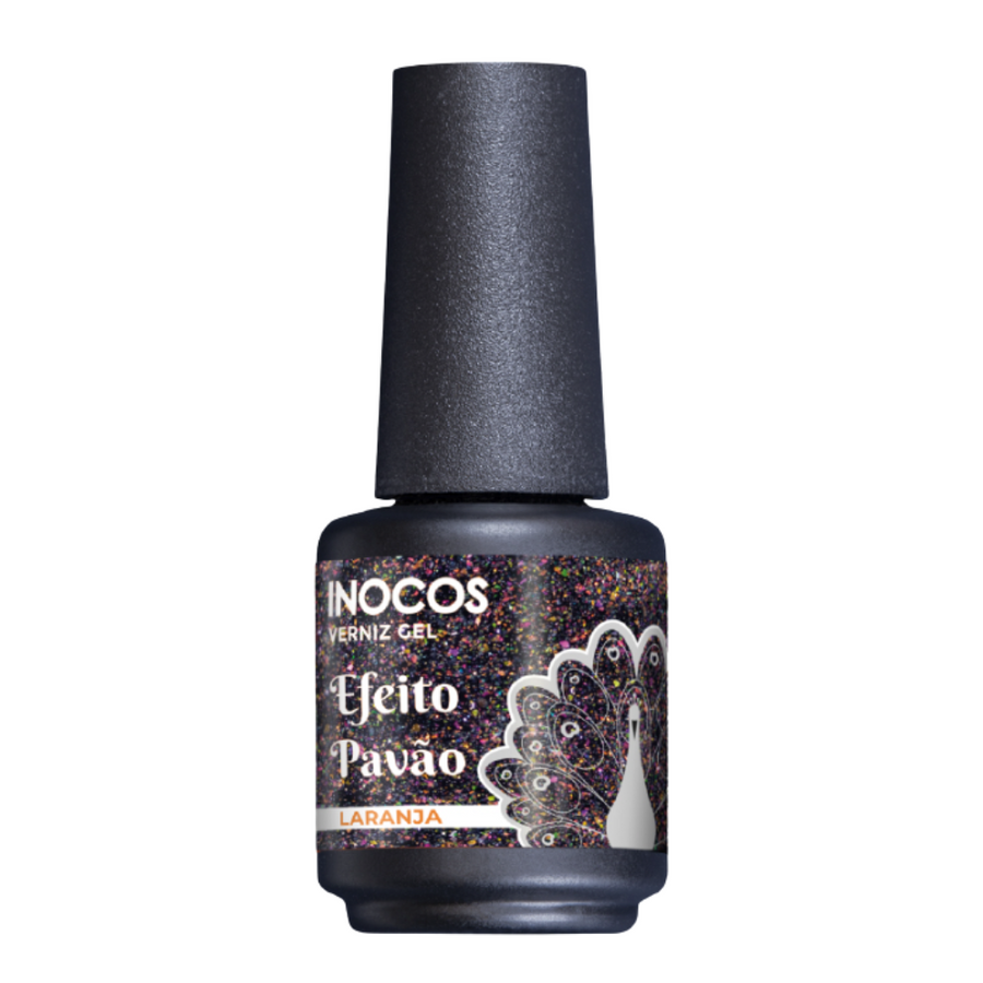 Verniz Gel Pavão Laranja 15ml - Inocos
