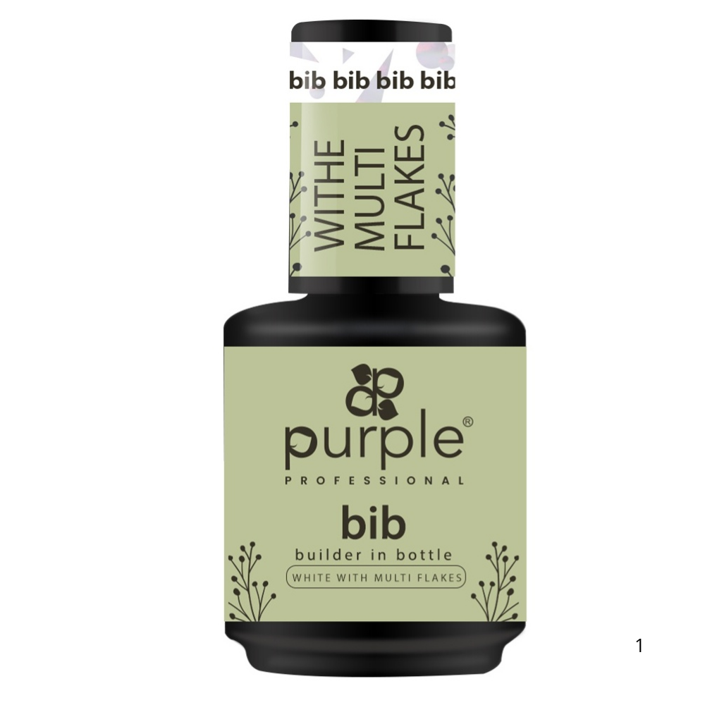 Purple Professional BIB - Builder in a Bottle White with Multi Flakes P294 15ml