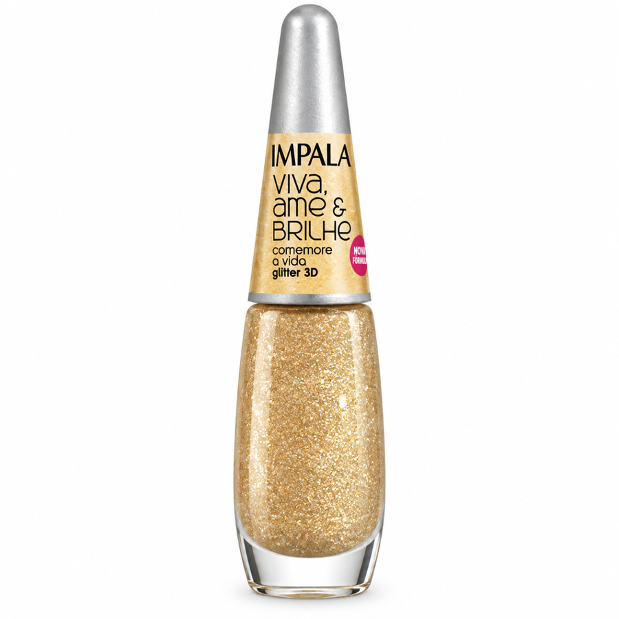 Comemore a Vida 3D Glitter Nail Polish 7.5ml - Impala