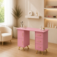 Mesa de Manicure com Gavetas de Arrumação Secretária para Estúdio de Unhas e Escritório 120cm