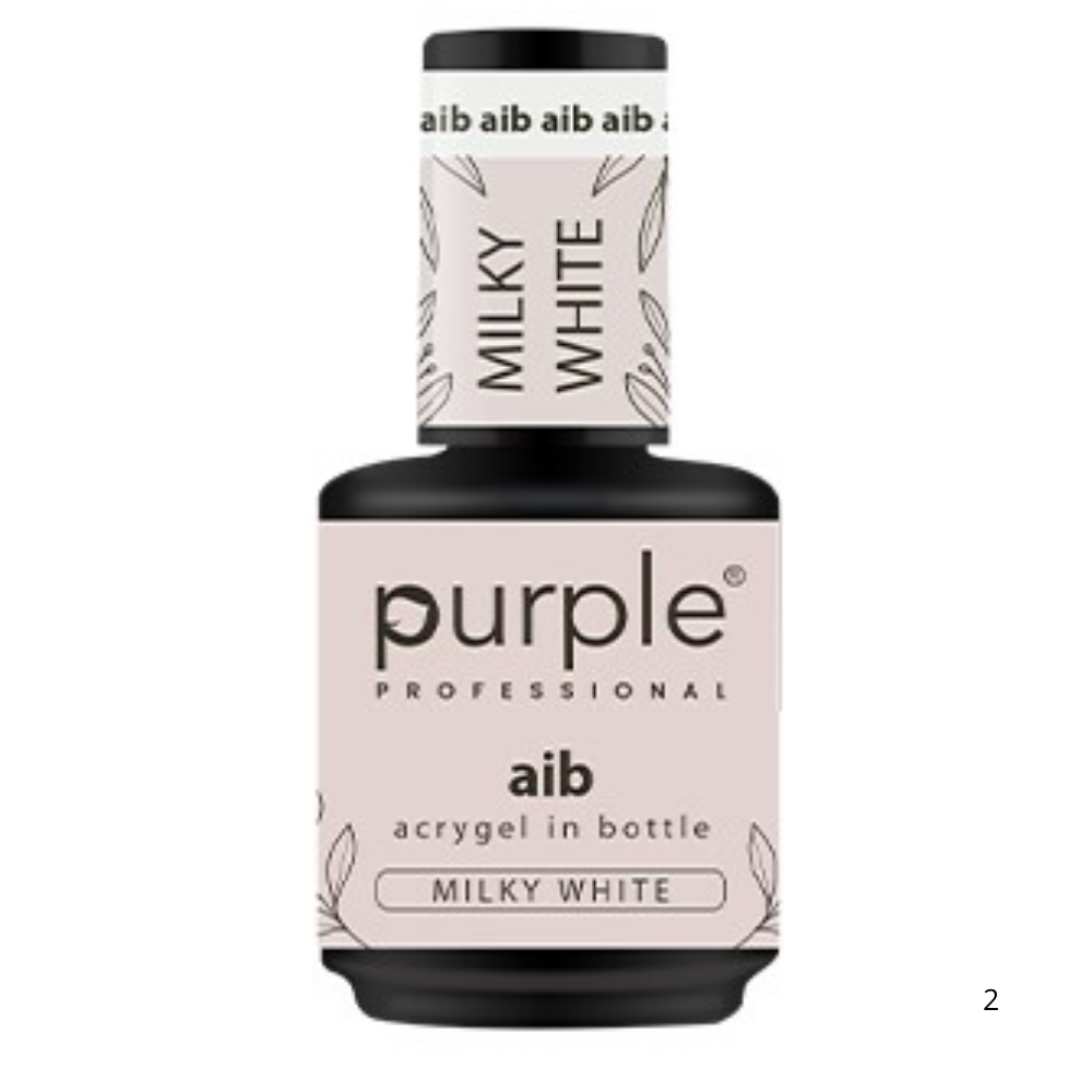 Purple Professional AIB Acrygel in a Bottle Milky White P266 15ml