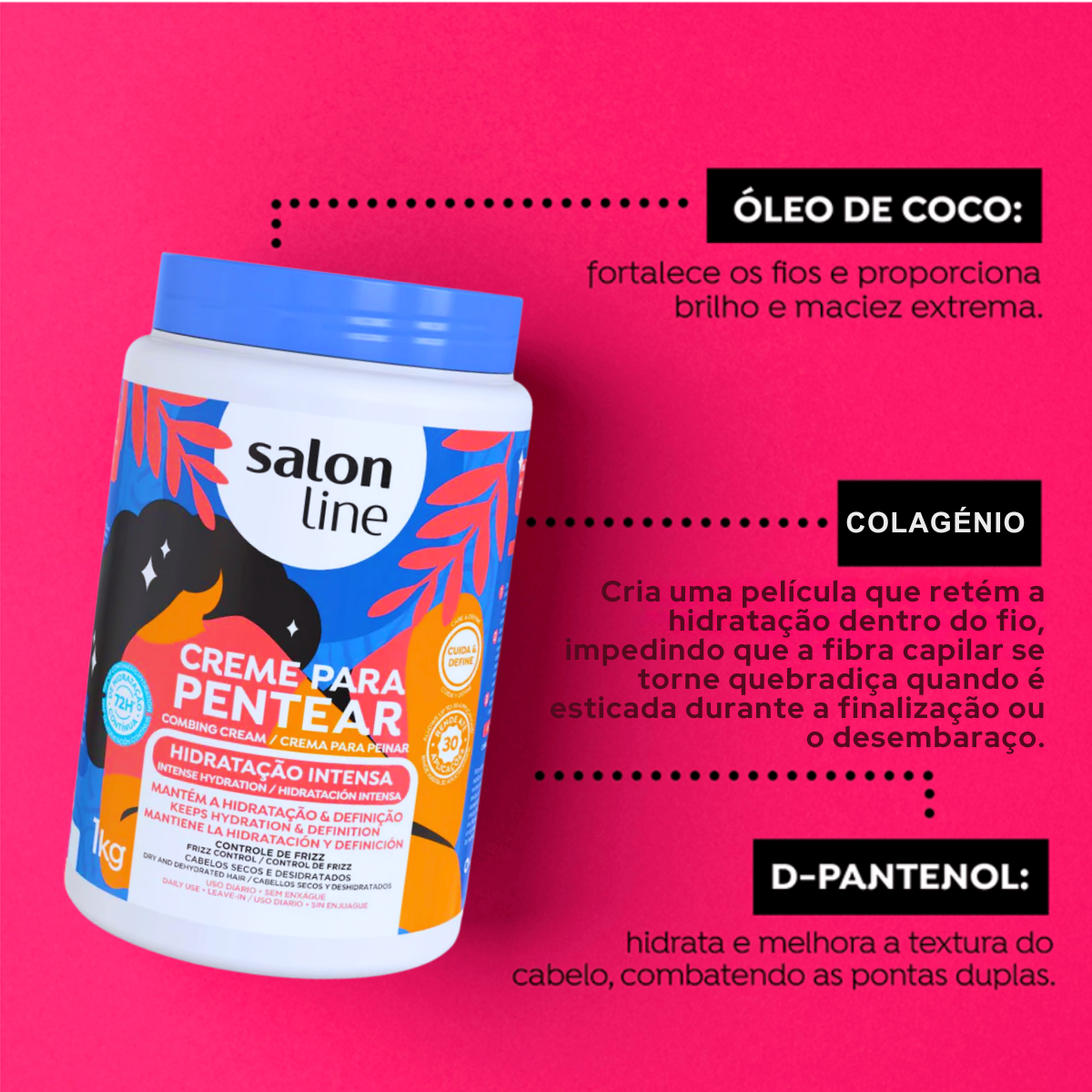 Salon Line-Creme para Pentear Hidrataçao Intensa 1 kg