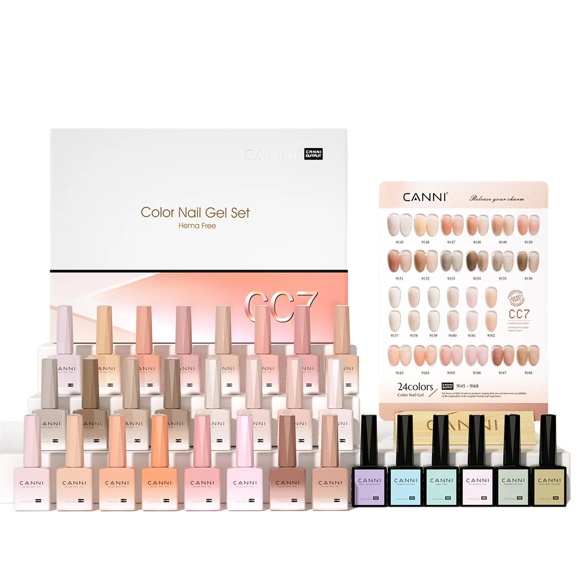 CC7 - 30pcs Gel Polish Kit Translucent Jelly Color - Canni