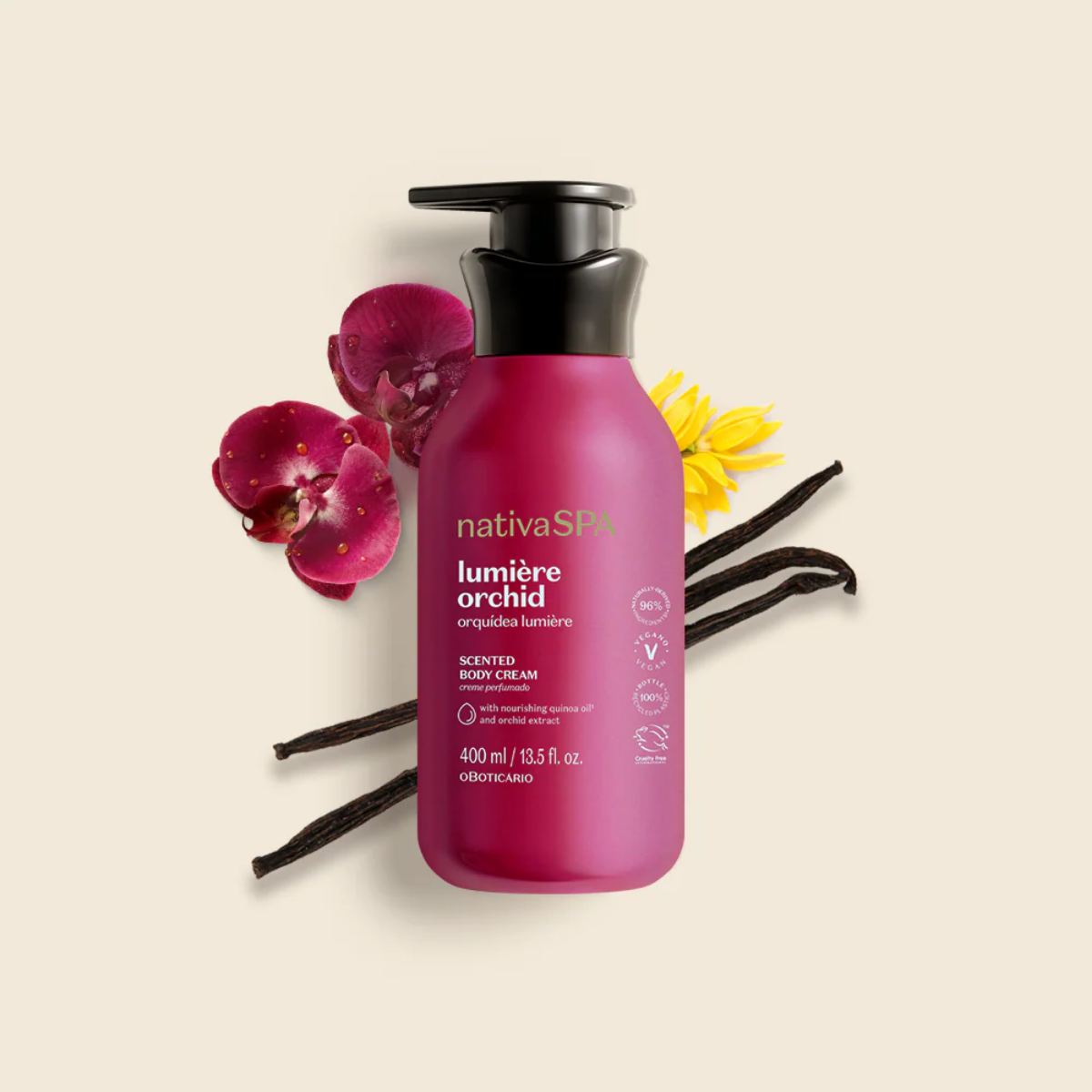 Creme Hidratante Perfumado Nativa SPA Orquídea Lumière 400ml - O boticário