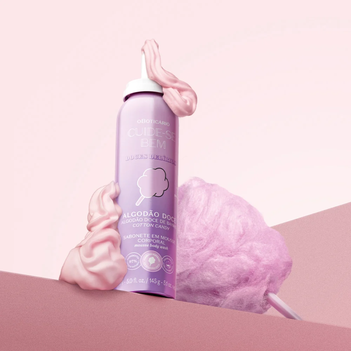 Mousse de Banho Cuide-se Bem Algodão Doce 150ml - Oboticario