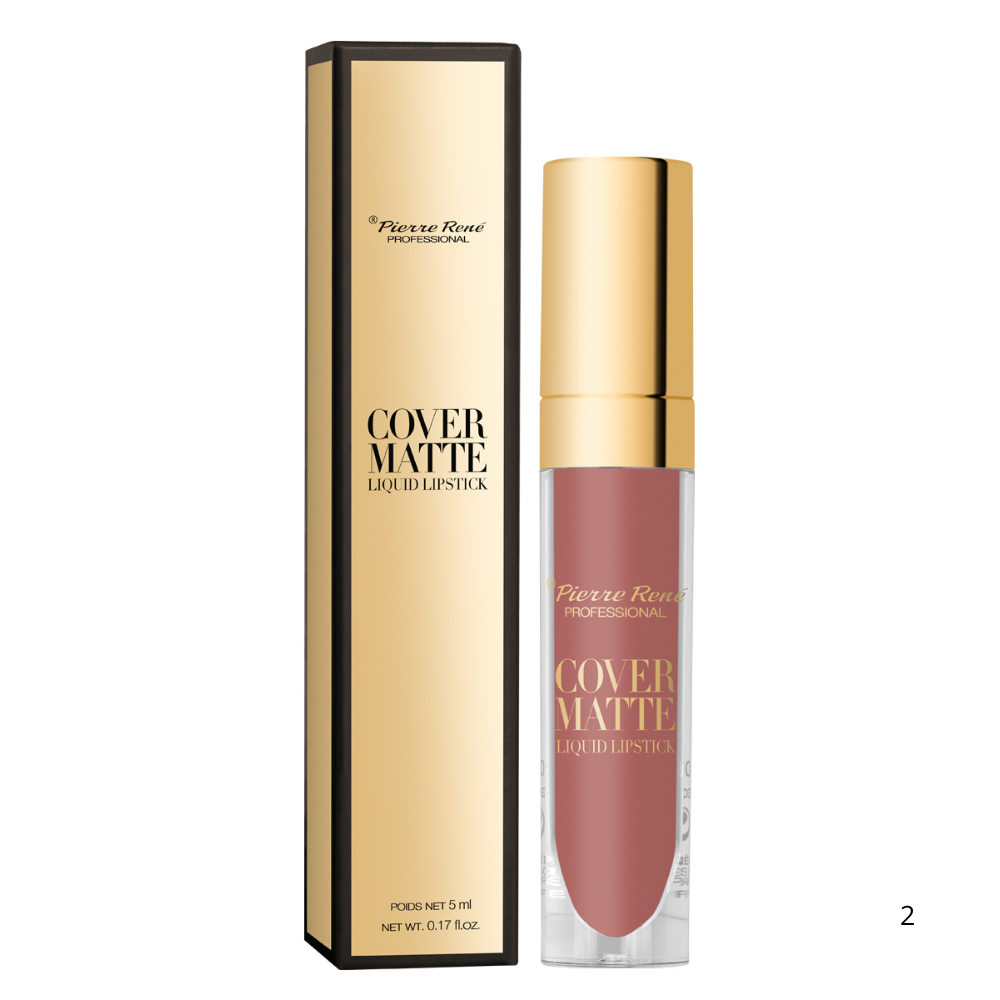 Pierre Rene' - Batom liq Cover Matte 02 Vintage Rose