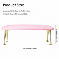 poio de Braço para Manicure em Rosa e Dourado
