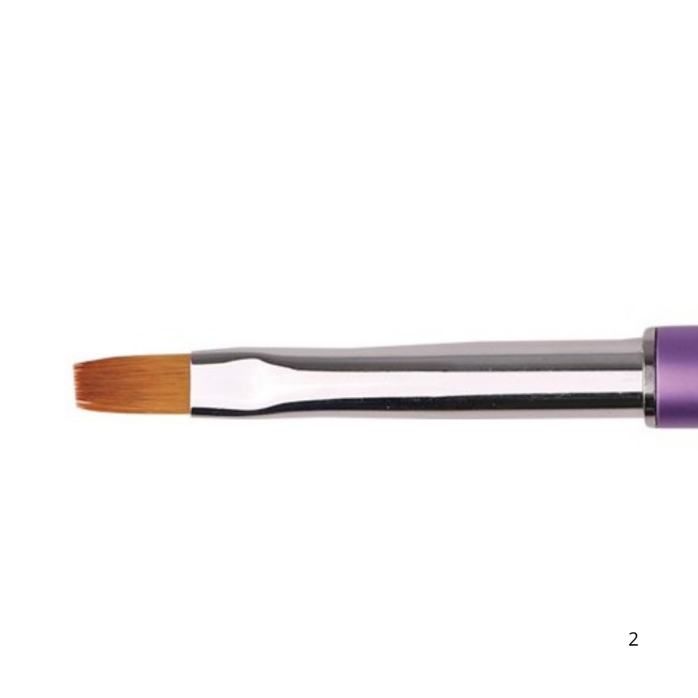 Pincel Nylon Flat Gel #4 - Purple