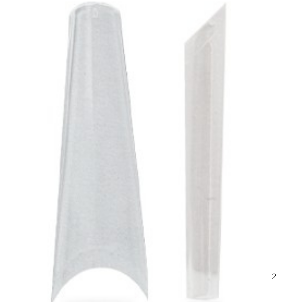 Purple - XXL Extra Long Ballerina Clear Nail  Tips 360 uni