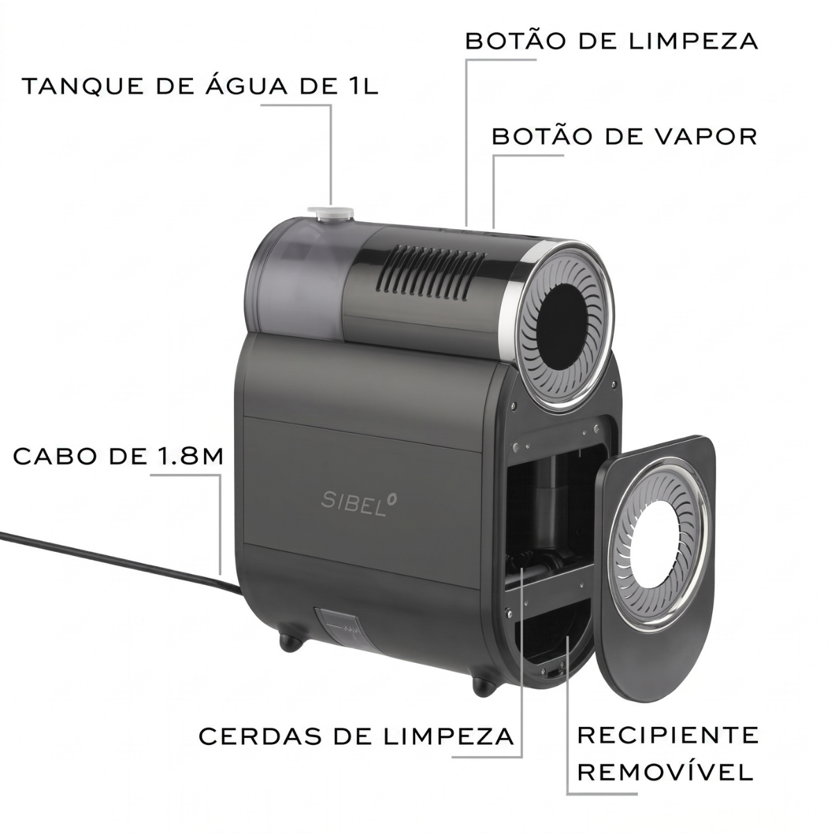 Limpador a Vapor Elétrico de Escovas - Sibel