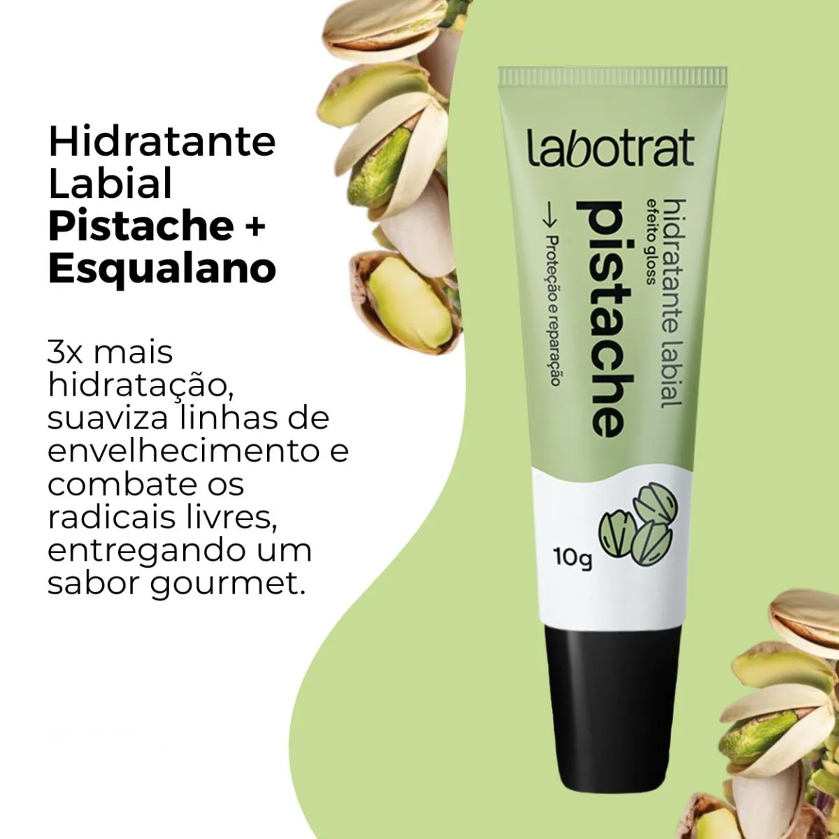 Labotrat - Hidratante Labial Pistache Dia a Dia 10g
