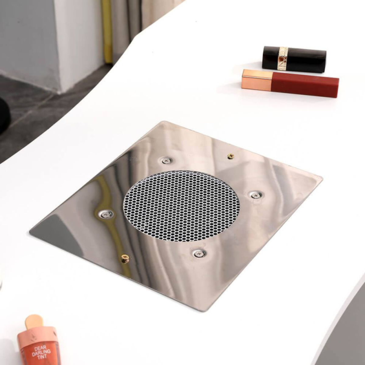 Professional Manicure Table 120cm with Built-in 60W Filtered Dust Collector White