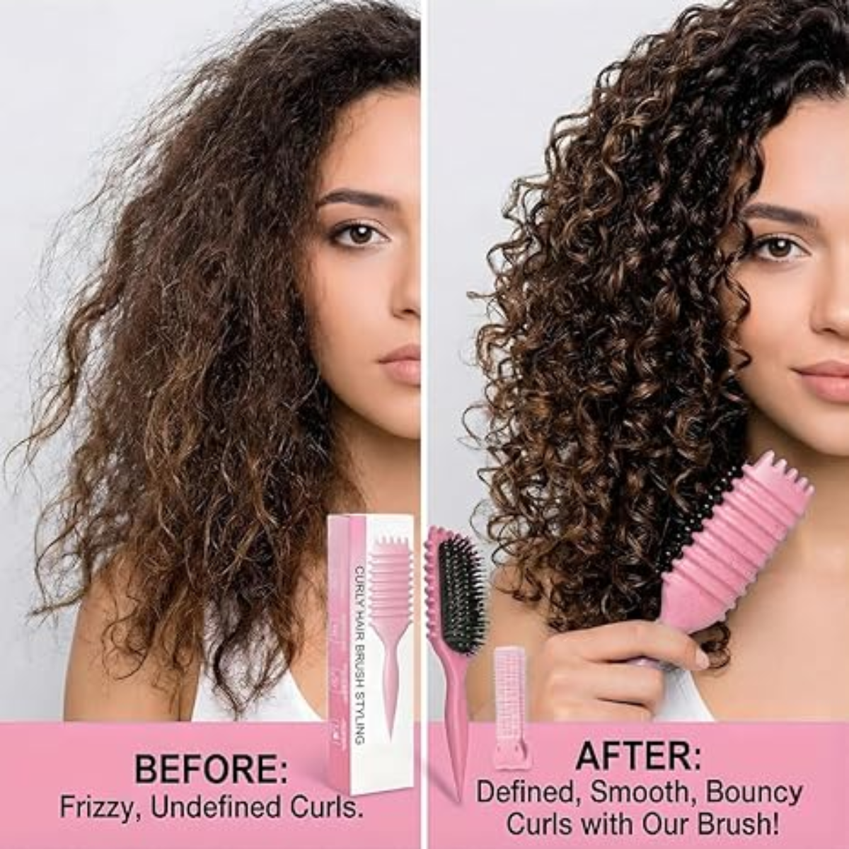 Curly Hair Brush Styling Rosa