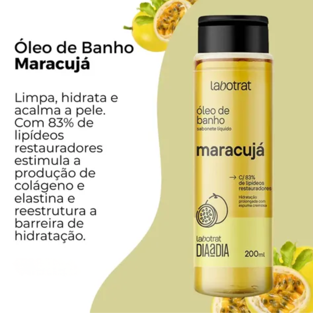Labotrat - Sabonete Líquido Óleo de Banho Maracujá Dia a Dia 200 ml
