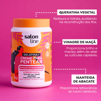 SOS Gelatin + Extraordinary Definition Combing Cream 1kg - Salon Line