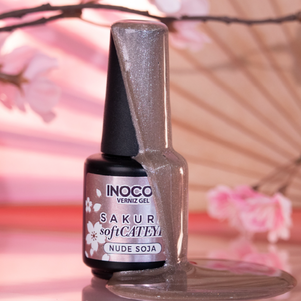 Verniz Gel Soft Cateye Nude Soja 15ml - Inocos