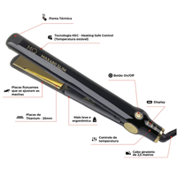 MQ Profissional prancha Max480 Slim 250 ºC para alisar o cabelo