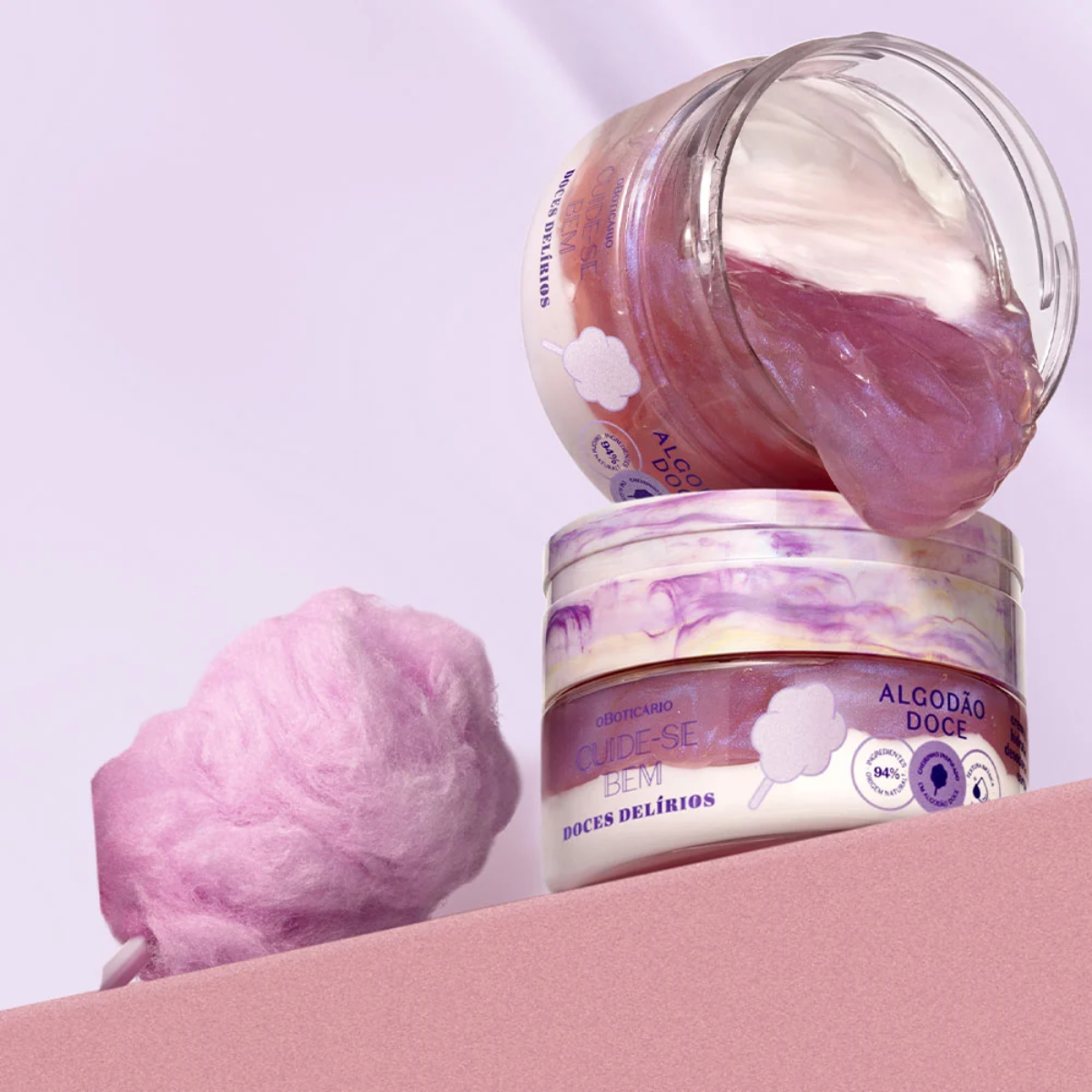 Creme Duo Hidratante Corporal Cuide-se Bem Algodão Doce 200ml - Oboticario