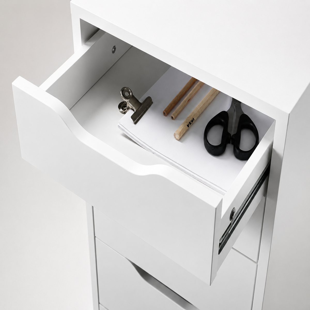 Módulo de arrumação moderno com 5 gavetas 70x36x58 cm para casa e salão de beleza