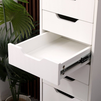 Módulo de arrumação branco com 9 gavetas 116x36x48 cm para casa e salão de beleza