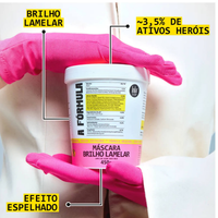 Máscara Brilho Lamelar 450g - Lola Cosmetics