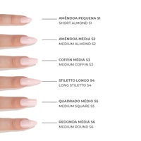 Soft Gel Tips Medium Coffin S3 500 Unidades