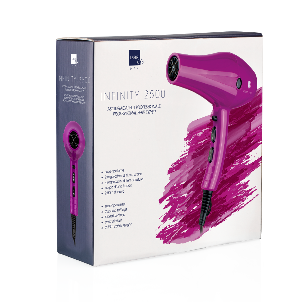 Secador de Cabelo Profissional Infinity 2500 Fucsia - Labor Pro
