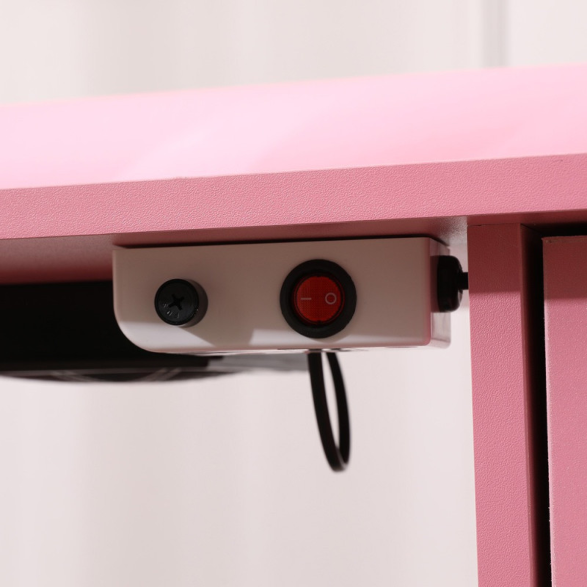 Mesa de manicure profissional 120 cm rosa e dourado com aspirador de pó para unhas