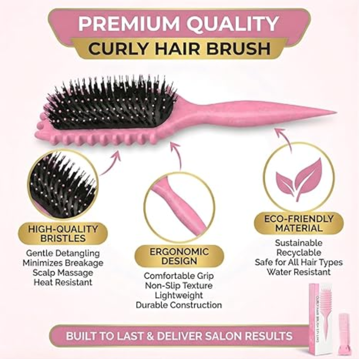 Curly Hair Brush Styling Rosa