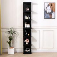 Estante Estreita Moderna com 7 Prateleiras Branca 190x30x28cm para Sala de Estar / Escritório