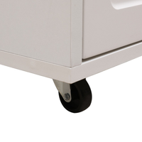 Carrinho Organizador com 4 Gavetas e Rodas para Estética e Casa Móvel Auxiliar de Arrumação Branco 41×73×79,5 cm