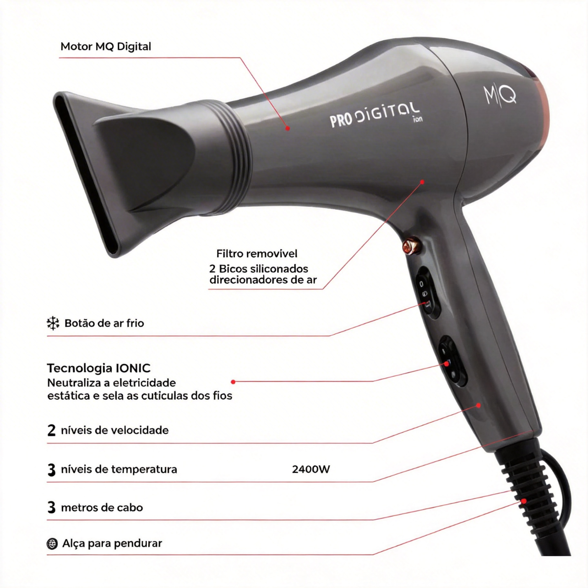 MQ PRO DIGITAL SECADOR 2600 W