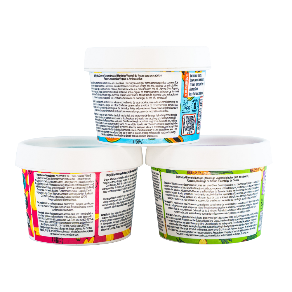 Kit Lola Cosmetics Cronograma Capilar Be(M)dita Ghee (3 Produtos) Pequeno