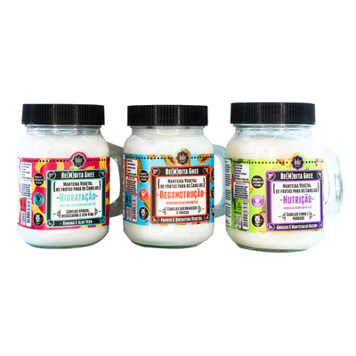 Kit Lola Cosmetics Be(M)dita Ghee Cronograma Capilar (3 Produtos)