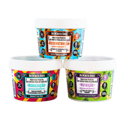 Kit Lola Cosmetics Cronograma Capilar Be(M)dita Ghee (3 Produtos) Pequeno