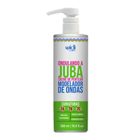 Widi Care Ondulando a Juba 500mL, frasco branco com pump. Com Murumuru e Linhaça, modela e define ondas (curvaturas 2A, 2B e 2C).