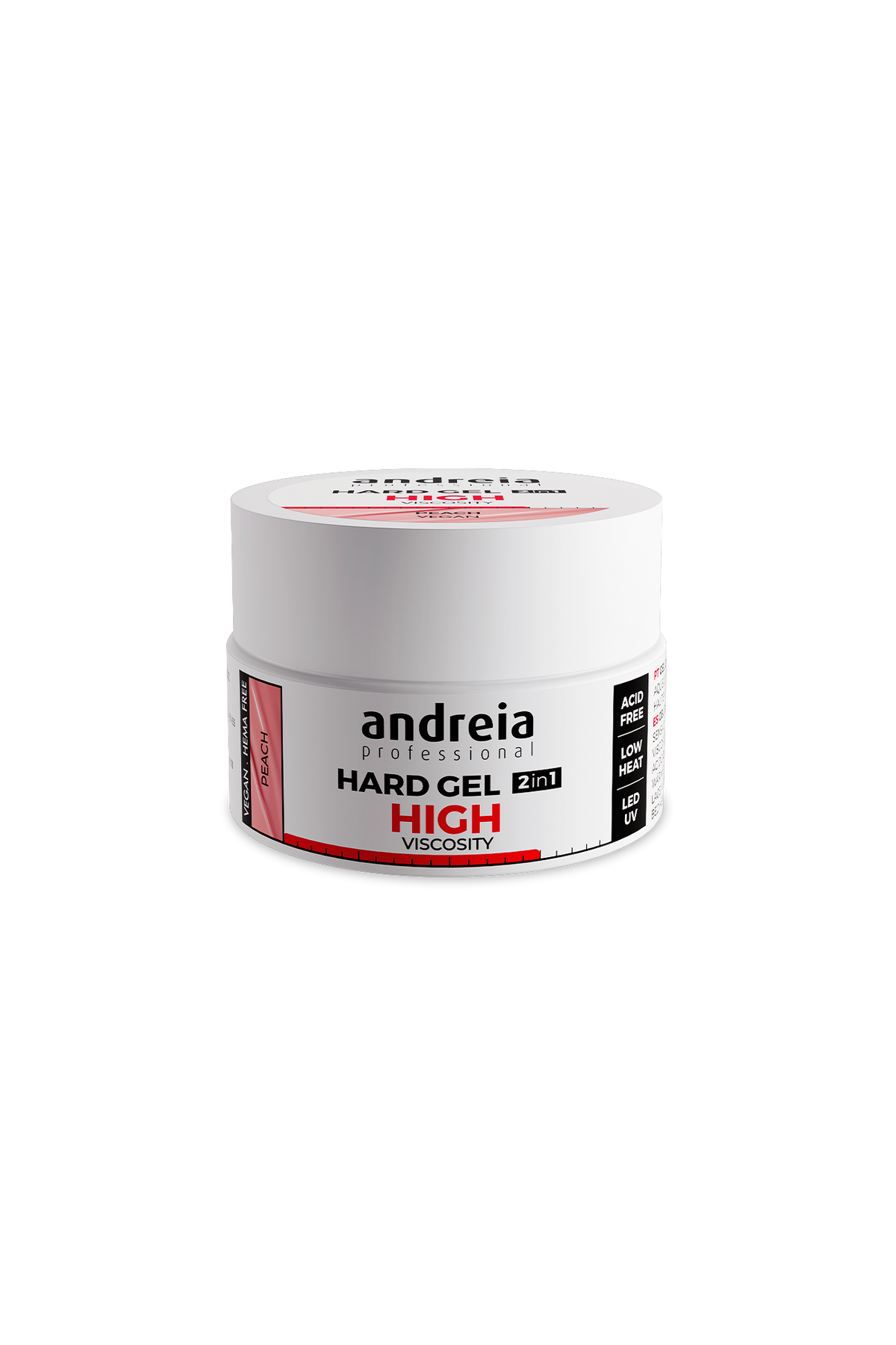 Andreia Hard Gel Alta Viscosidade Peach 22 g