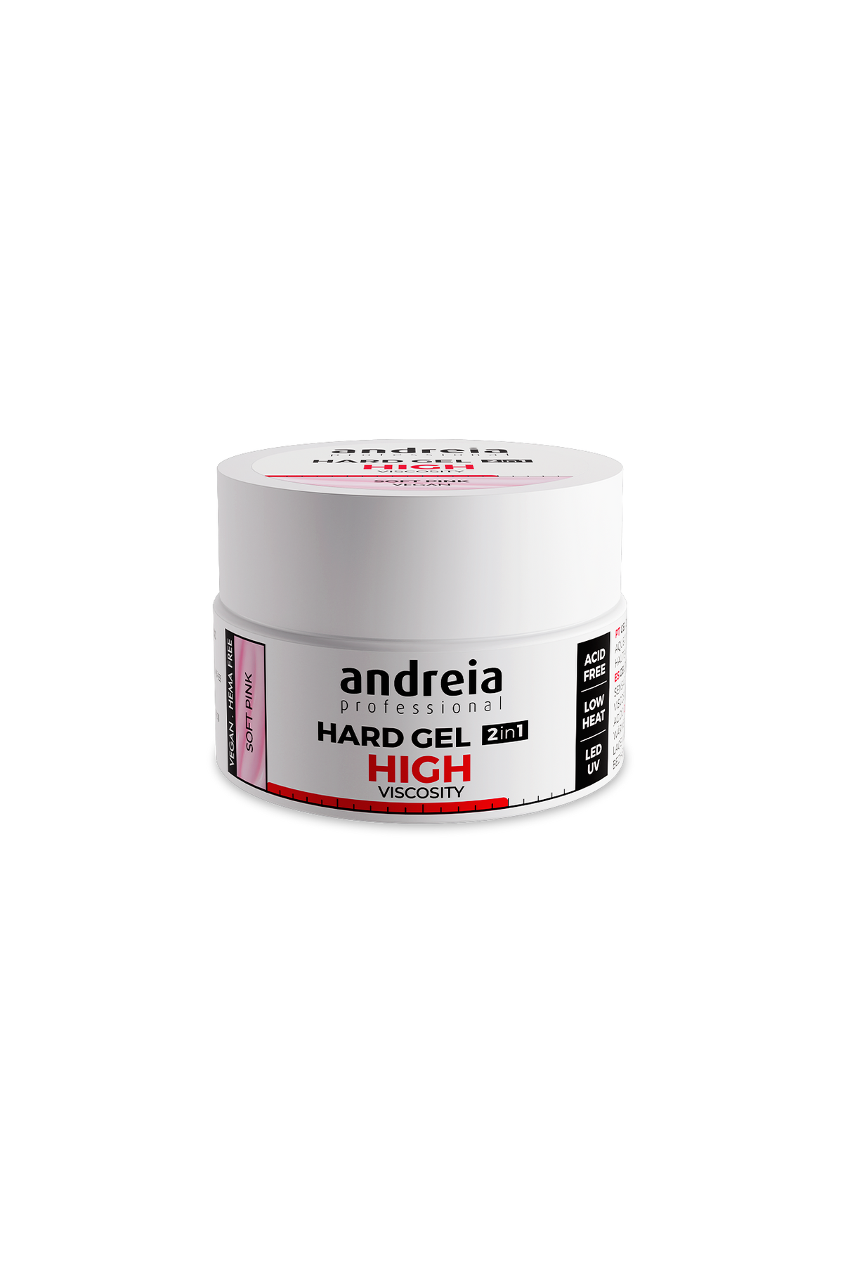 Andreia Hard Gel Alta Viscosidade Soft Pink 22 g