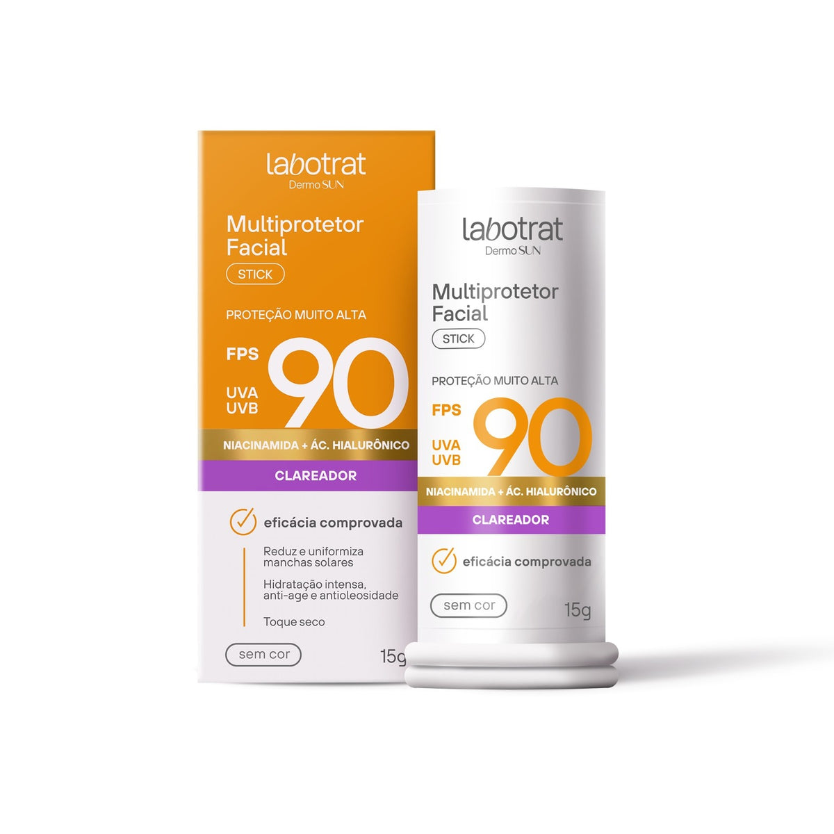 Labotrat Dermo Sun — Multiprotetor Stick Incolor FPS 90 15 g