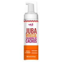 Widi Care Juba Mousse 180mL, frasco branco com pump. Com Murumuru, define e cria cachos com volume.