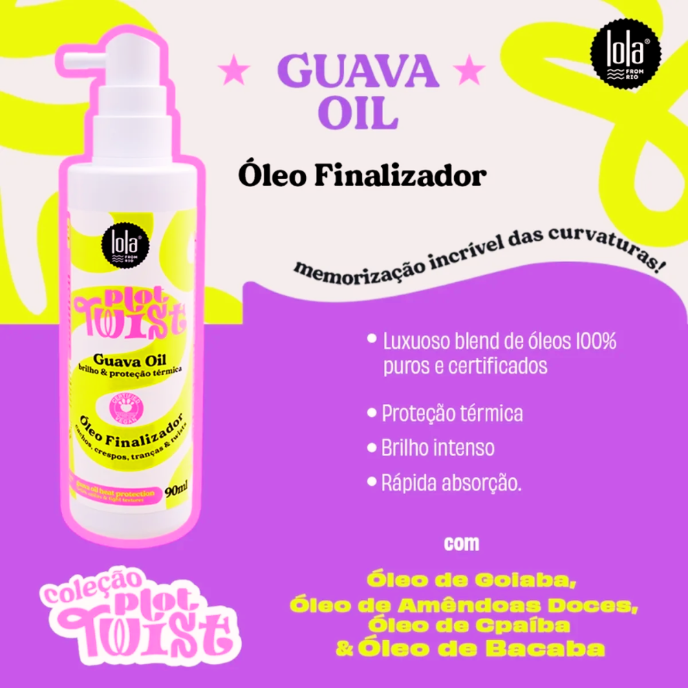 Lola Plot Twist Óleo Finalizador 90ml Plot Twist Guava 90ml