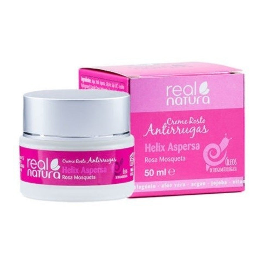 Real Natura Creme de Rosto Baba de Caracol e Rosa Mosqueta 50ml