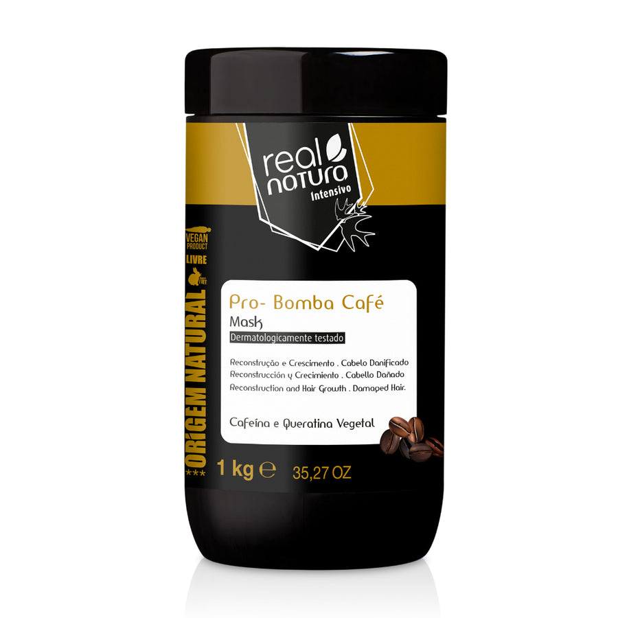 Real Natura Máscara Sem Sal Pro-Reparação Bomba Café 1kg