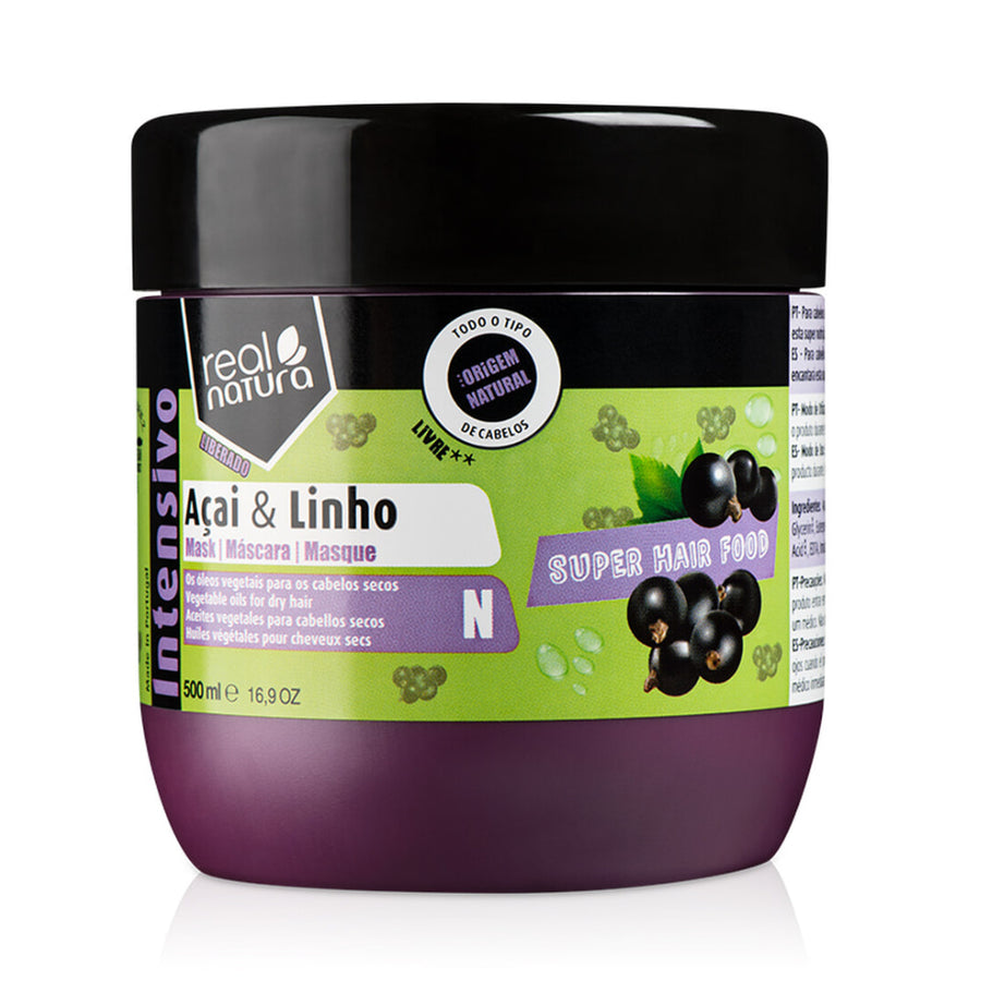 Real Natura Super Hair Food Açaí e Linho Máscara 500ml